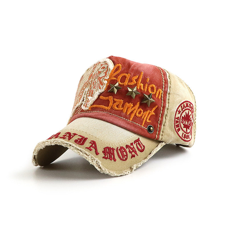 Indian Patch Letter Embroidery Casual Sun Hat