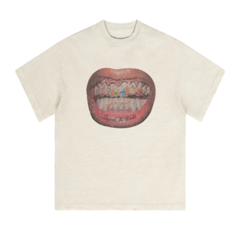 Men Tee mouth