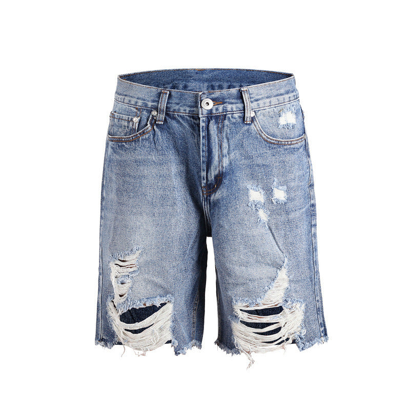 Loose Denim Shorts Men