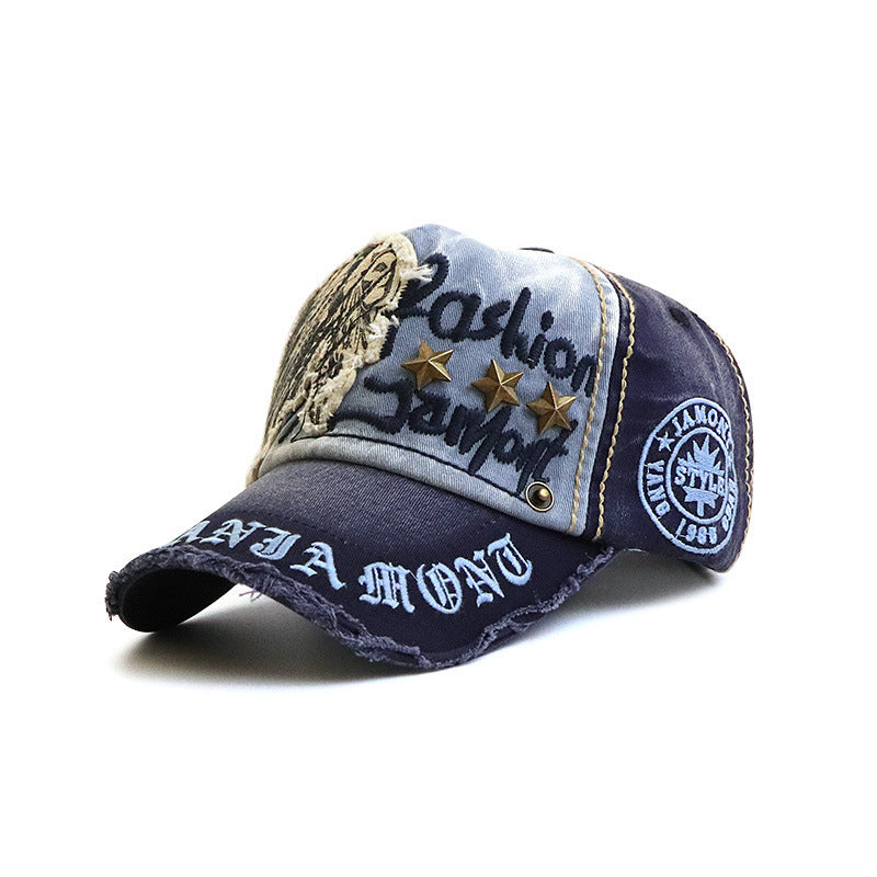 Indian Patch Letter Embroidery Casual Sun Hat