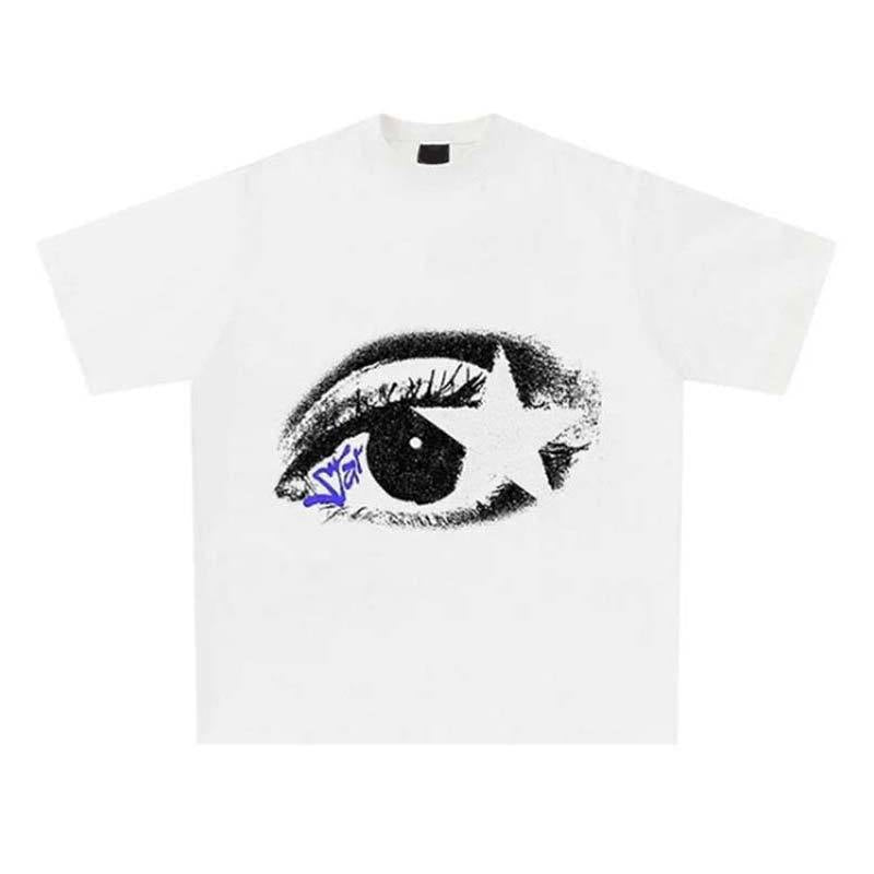 Men's Harajuku Gothic Tear Pattern Short Sleeve T-shirt