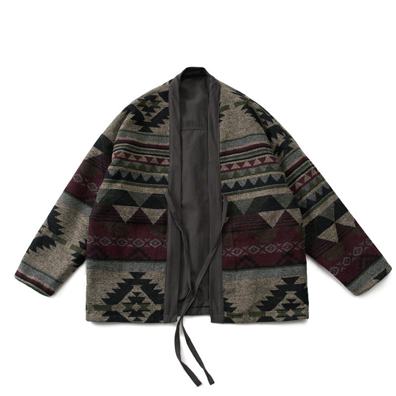 Retro Ethnic Style Cotton-padded Jacket For Men