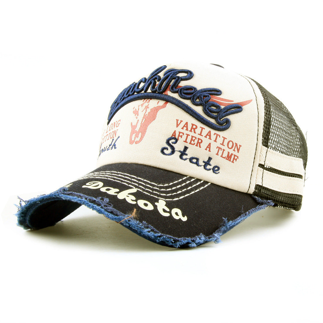 Women's Summer Washed Bull Head Embroidered Baseball Cap