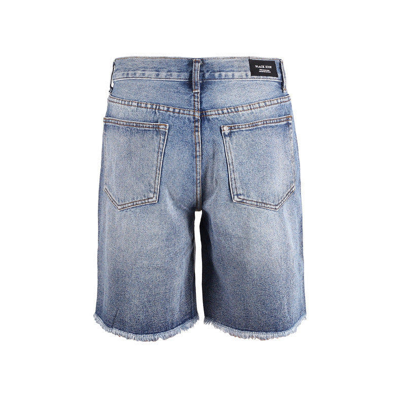 Loose Denim Shorts Men