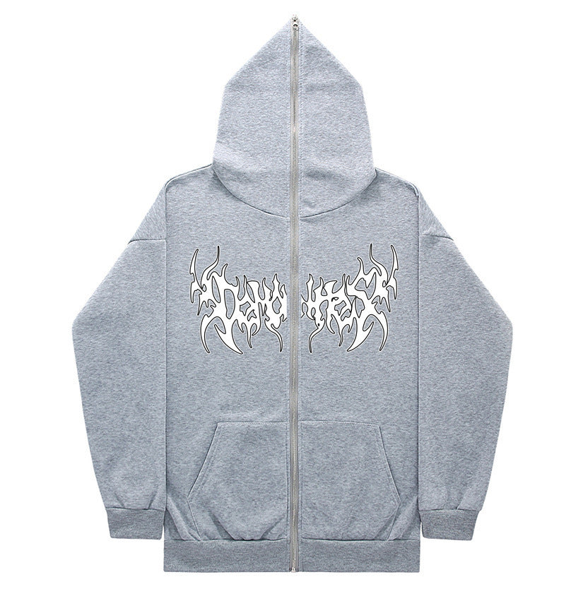 Personalized All-matching Loose Casual Zipper Hoodie